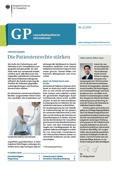Gesundheitspolitische Informationen 02/2011