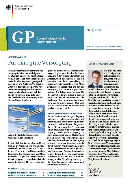 Gesundheitspolitische Informationen 03/2011
