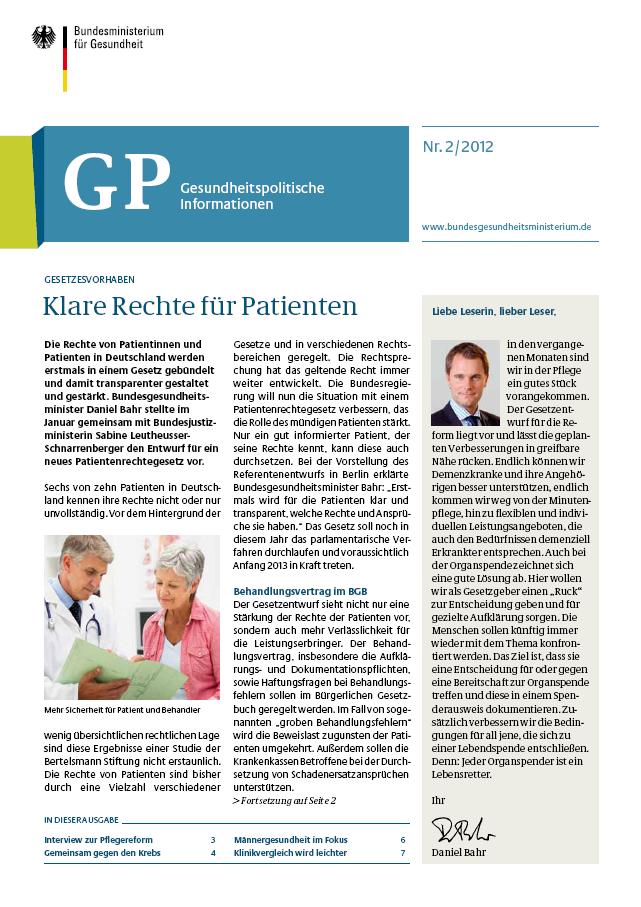 Gesundheitspolitische Informationen 02/2012