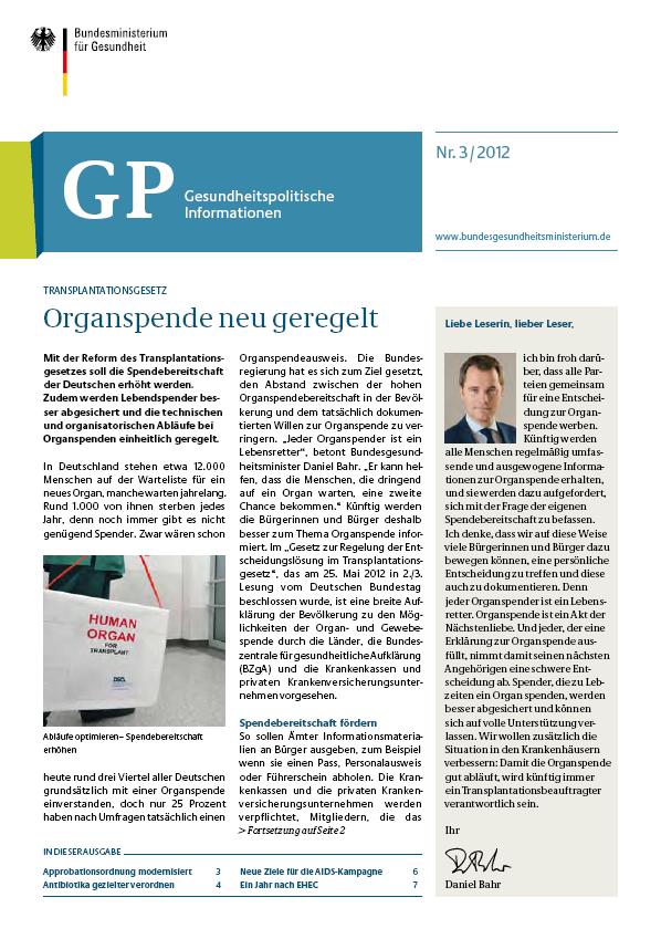Gesundheitspolitische Informationen 03/2012