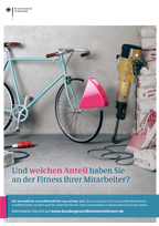 Plakat: Unternehmen unternehmen Gesundheit – Plakate zur betrieblichen Gesundheitsförderung – Motiv Fahrrad (auf DIN A4 gefalzt)