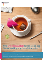 Plakat: Unternehmen unternehmen Gesundheit – Plakate zur betrieblichen Gesundheitsförderung – Motiv Teetasse (auf DIN A4 gefalzt)