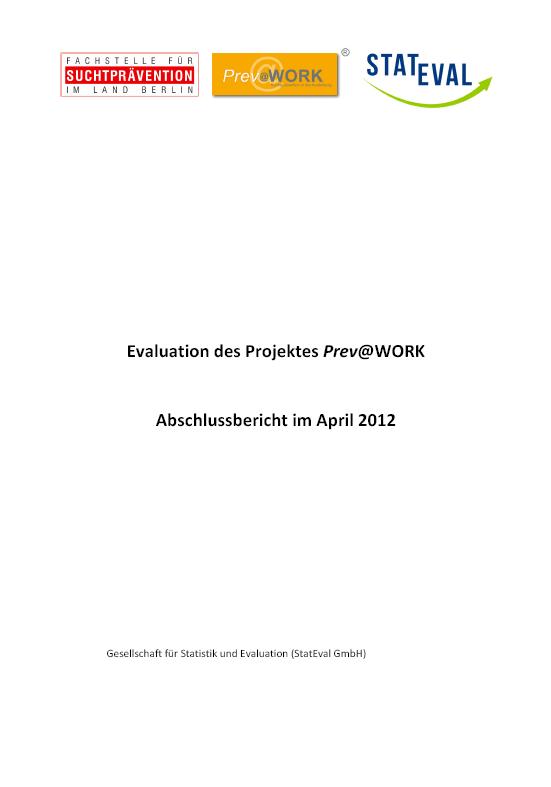 Evaluation des Projektes Prev@WORK