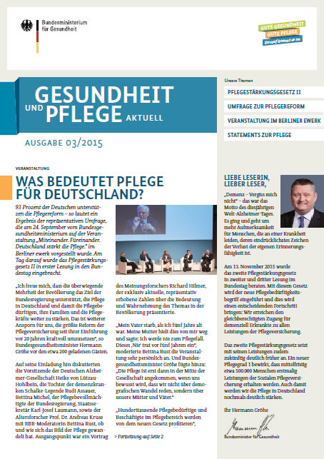Gesundheit und Pflege aktuell 3/2015