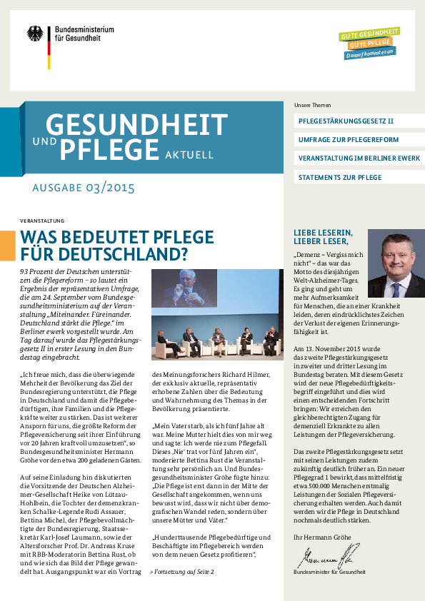 Gesundheit und Pflege aktuell 3/2015