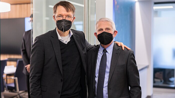 Minister Lauterbach zusammen mit Tony Fauci