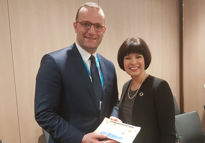 Foto: Bundesgesundheitsminister Jens Spahn mit der kanadischen Gesundhetsministerin, Ginette Petitpas Taylor.