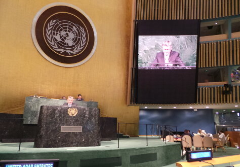 Foto: Bundesgesundheitsminister Hermann Gröhe bei seiner Rede beim Treffen der Vereinten Nationen