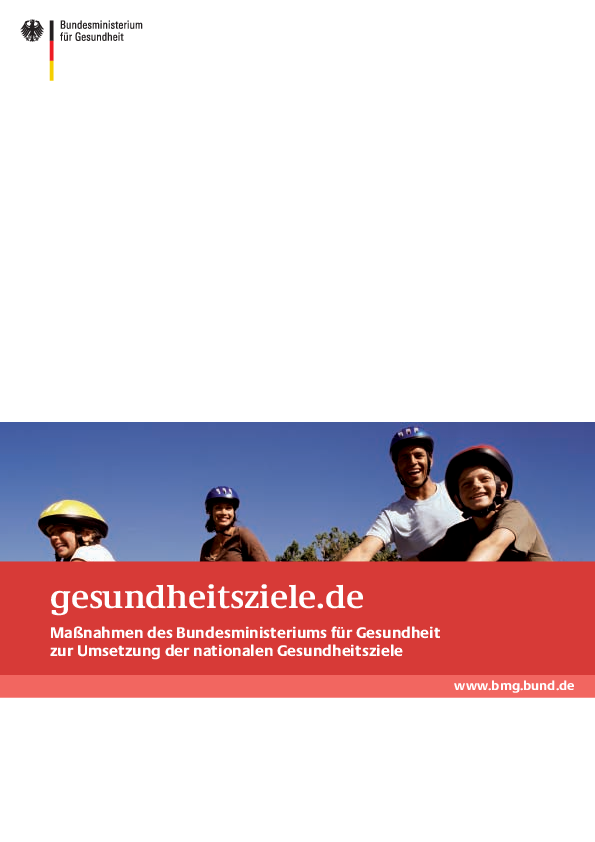 Broschüre: gesundheitsziele.de – Maßnahmen des Bundesministeriums für Gesundheit zur Umsetzung der nationalen Gesundheitsziele