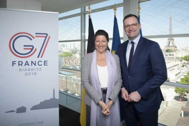 Spahn mit der französischen Gesundheitsministerin Spahn mit der französischen Gesundheitsministerin