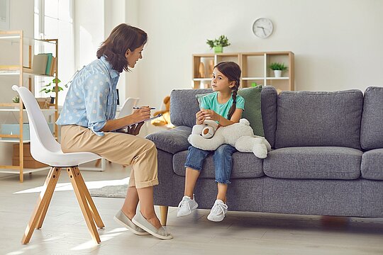 Kind bei einer Psychiaterin