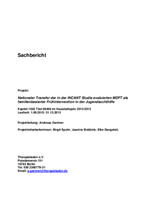 Sachbericht MDFT Transfer