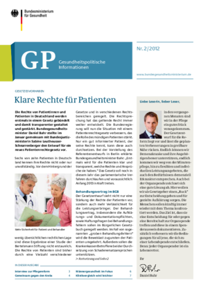 Gesundheitspolitische Informationen 02/2012