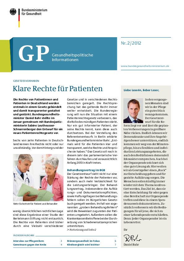 Gesundheitspolitische Informationen 02/2012