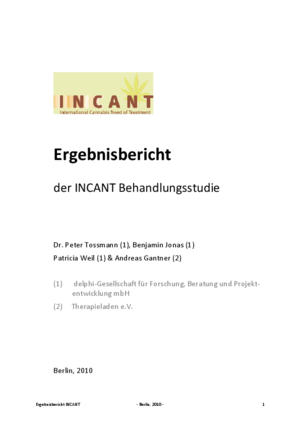 Ergebnisbericht der INCANT Behandlungsstudie