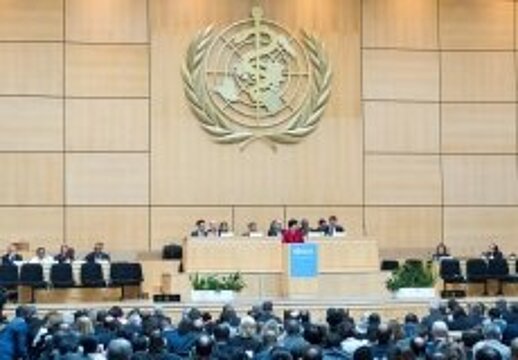 Foto: Rede bei der 67. Weltgesundheitsversammlung (Bildquelle: WHO/Violaine Martin)