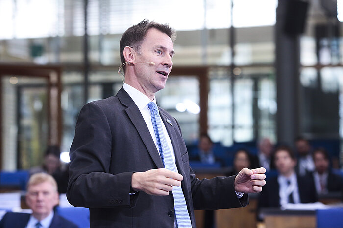 Foto: Jeremy Hunt bei seiner Ansprache