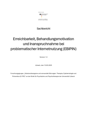 Erreichbarkeit, Behandlungsmotivation und Inanspruchnahme bei problematischer Internetnutzung (EBIPIN)