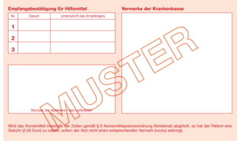 Grafik: Kassenrezept, Rückseite