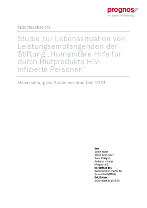 Studie zur Lebenssituation von Leistungsempfangenden der Stiftung „Humanitäre Hilfe für durch Blutprodukte HIV-infizierte Personen“