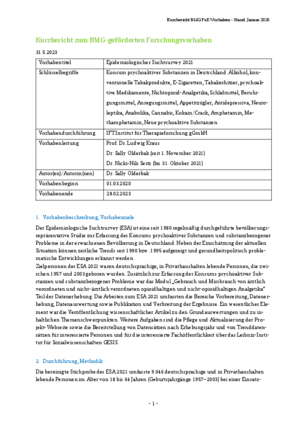 Der Epidemiologische Suchtsurvey (ESA)