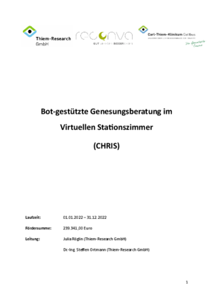 Bot-gestützte Genesungsberatung im Virtuellen Stationszimmer (CHRIS)
