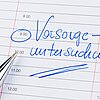 Vorsorgetermin auf einem Kalender