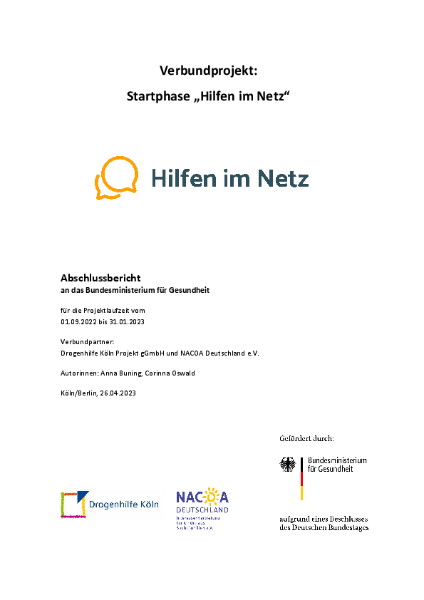 Startphase "Hilfen im Netz"
