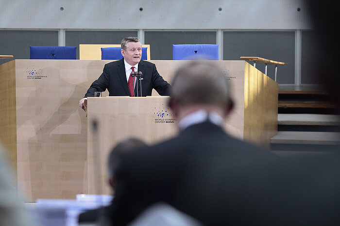 Foto: Hermann Gröhe während seiner Rede