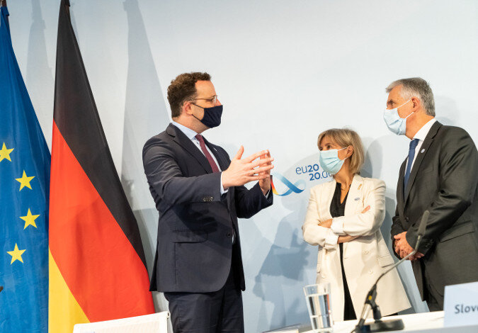 Impressions of the Informal Meeting of EU Health Ministers as part of the German EU Council Presidency on 16 July 2020.