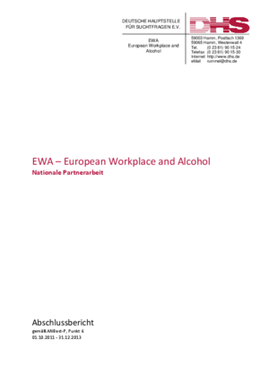 Abschlussbericht: EWA - European Workplace and Alcohol