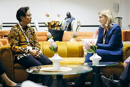 Bundesgesundheitsministerin Nina Warken beim Treffen der G20-Gesundheitsminister/innen in Südafrika