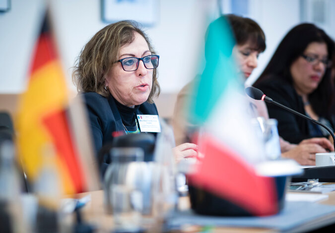 Die Pflege-Botschaftern aus Mexiko im Gespräch mit Bundesgesundheitsminister Jens Spahn