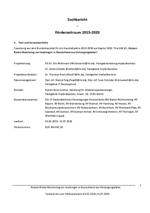 Nutzen-Risiko-Monitoring von Impfungen in Deutschland aus Versorgungsdaten