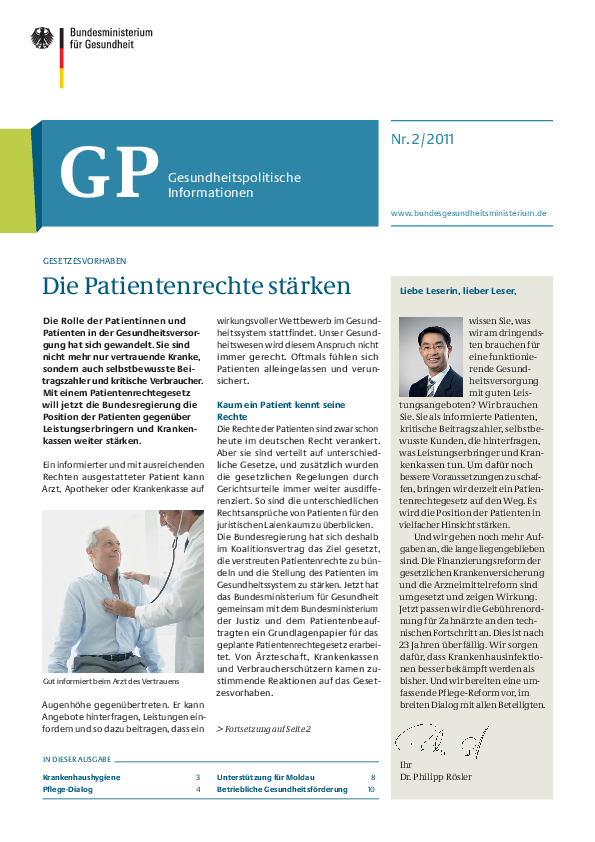 Gesundheitspolitische Informationen 02/2011