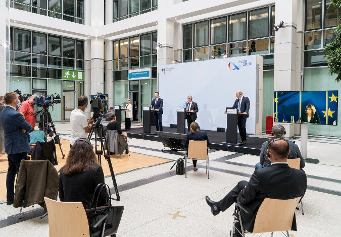 Impressions of the Informal Meeting of EU Health Ministers as part of the German EU Council Presidency on 16 July 2020.