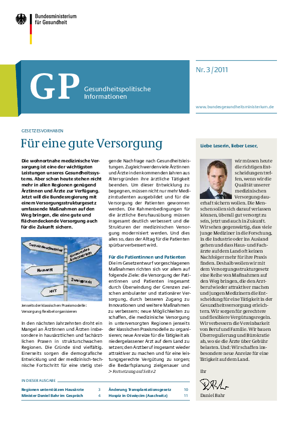 Gesundheitspolitische Informationen 03/2011