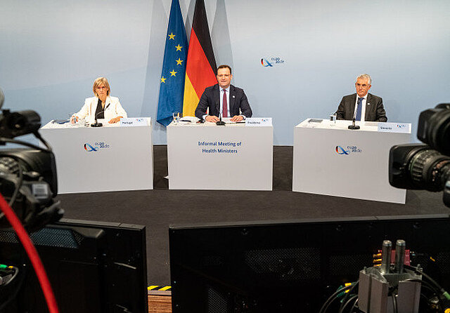 Eindrücke der Informellen Tagung der Gesundheitsministerinnen und -minister der Europäischen Union (EU) im Rahmen der deutschen EU-Ratspräsidentschaft am 16. Juli 2020.