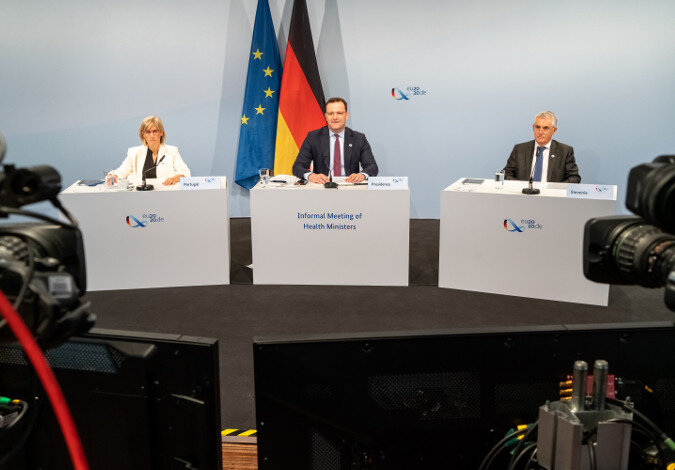 Impressions of the Informal Meeting of EU Health Ministers as part of the German EU Council Presidency on 16 July 2020.