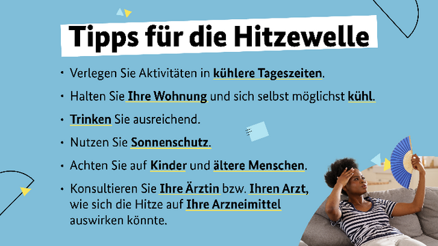 Grafik: Tipps für die Hitzewelle