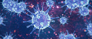 Virus-Symbolbild - Zusammenhang zwischen in vitro Virulenz von SARS-CoV-2 und der Lipid-Zusammensetzung der Virushülle (VirulenzLipide)