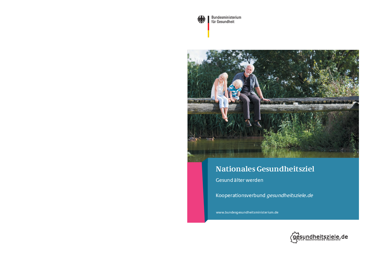 Broschüre: Nationales Gesundheitsziel – Gesund älter werden