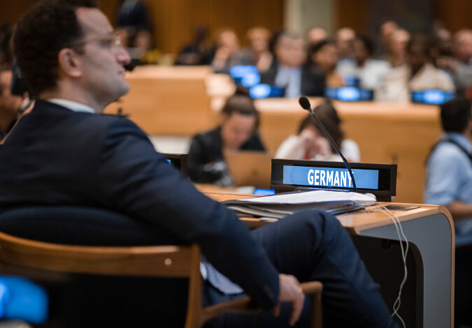 Bundesgesundheitsminister Jens Spahn in der UN Generalversammlung