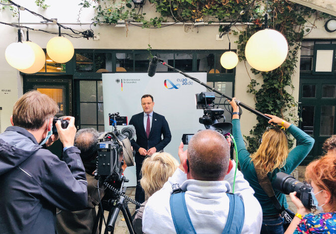Impressions of the Informal Meeting of EU Health Ministers as part of the German EU Council Presidency on 16 July 2020.