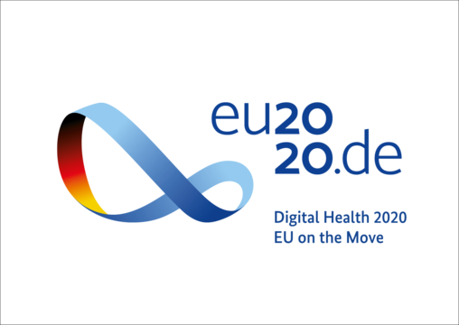 Logo: Digitalkonferenz eu2020.de, Digital Health 2020, EU on the Move