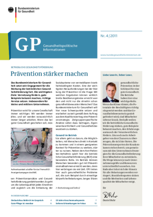 Gesundheitspolitische Informationen 04/2011