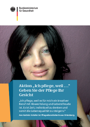 Postkarte: Aktion „Ich pflege, weil …“ – Geben Sie der Pflege Ihr Gesicht