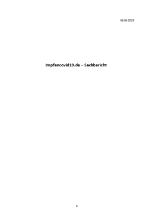 Impfencovid19.de – Sachbericht