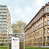 Außenansicht vom BMG-Gebäude in Bonn und Berlin.