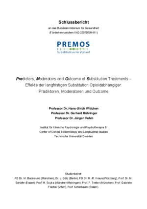 Projektbericht: PREMOS – Langfristige Substitution Opiatabhängiger